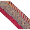 Sanskriti Vintage Sari Border Woven Brocade 1 Yd Trim Craft Sewing Pink Lace