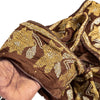 SANSKRITI VINTAGE Border Antique Hand Beaded 1 YD Indian Trim Sewing Brown Lace