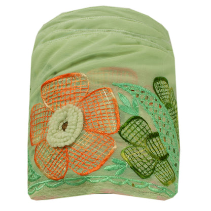 Sanskriti Vintage Sari Border Hand Embroidered 1 Yd Trim Sewing Green Craft Lace