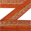 Sanskriti Vintage Border Antique Hand Beaded 1 Yd Indian Trim Sewing Orange Lace
