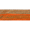 Sanskriti Vintage Sari Border Hand Beaded 1 Yd Indian Trim Ribbon Orange Lace