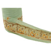 Sanskriti Vintage Sari Border Hand Embroidered 1 Yd Trim Sewing Green Craft Lace