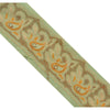 Sanskriti Vintage Sari Border Hand Embroidered 1 Yd Trim Sewing Green Craft Lace