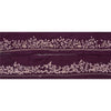 Sanskriti Vintage Sari Border Hand Embroidered 1Yd Craft Trim Ribbon Purple Lace