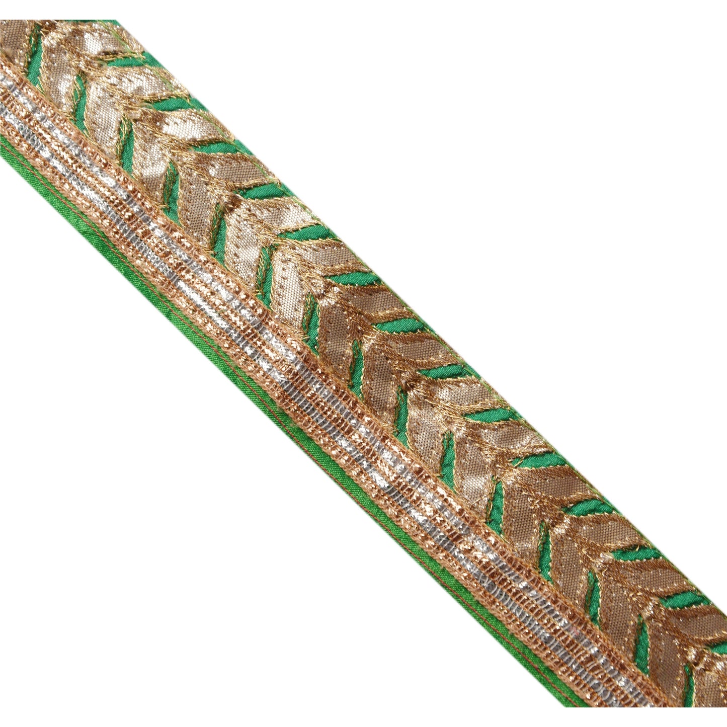 Sanskriti Vintage Sari Border Embroidered 1 Yd Trim Sewing Pink Craft Decor Lace