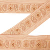Sanskriti Vintage Sari Border Hand Beaded Zari 1YD Indian Trim Sewing Peach Lace