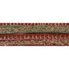 Sanskriti Vintage Sari Border Hand Beaded 1 Yd Indian Trim Ribbon Dark Red Lace