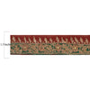 Sanskriti Vintage Sari Border Hand Beaded 1 Yd Indian Trim Ribbon Dark Red Lace