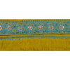 Sanskriti Vintage Sari Border Hand Beaded 1Yd Trim Sewing Green Rhinestone Lace