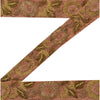 Sanskriti Vintage Sari Border Hand Embroidered 1Yd Indian Trim Ribbon Brown Lace