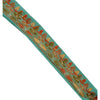 Sanskriti Vintage Sari Border Hand Beaded 1 Yd Indian Trim Ribbon Turquoise Lace