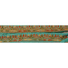 Sanskriti Vintage Sari Border Hand Beaded 1 Yd Indian Trim Ribbon Turquoise Lace