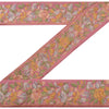 Sanskriti Vintage Sari Border Embroidered 1Yd Trim Sewing Pink Craft Floral Lace