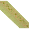 Sanskriti Vintage Sari Border Hand Beaded 1YD Indian Trim Sewing Green Zari Lace