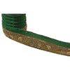 Sanskriti Vintage Sari Border Hand Beaded 1 Yd Trim Sewing Green Kundan Lace