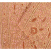Sanskriti Vintage Sari Border Hand Embroidered 1 Yd Trim Sewing Peach Craft Lace