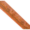 Sanskriti Vintage Sari Border Hand Beaded 1Yd Indian Trim Sewing Peach Zari Lace