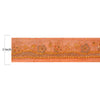 Sanskriti Vintage Sari Border Hand Beaded 1Yd Indian Trim Sewing Peach Zari Lace