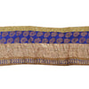 Sanskriti Vintage Sari Border Embroidered 1 Yd Trim Sewing Blue Craft Decor Lace