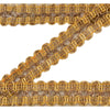 SANSKRITI VINTAGE Border Hand Embroidered 1 YD Indian Trim Ribbon Golden Lace
