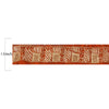 Sanskriti Vintage Border Hand Embroidery 1YD Trim Zari Zardozi Orange Craft Lace