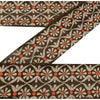 Sanskriti Vintage Sari Border Hand Embroidered 1 Yd Trim Sewing Brown Craft Lace