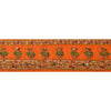 Sanskriti Vintage Sari Border Hand Beaded 1 Yd Indian Trim Sewing Orange Lace
