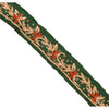 Sanskriti Vintage Sari Border Hand Beaded 1 Yd Indian Trim Ribbon Green Lace