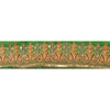 Sanskriti Vintage Sari Border Hand Beaded 1Yd Trim Sewing Green Deco Lace