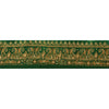 SANSKRITI VINTAGE Border Hand Embroidered 1 YD Trim Sewing Green Craft Lace
