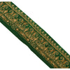 SANSKRITI VINTAGE Border Hand Embroidered 1 YD Trim Sewing Green Craft Lace