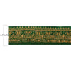 SANSKRITI VINTAGE Border Hand Embroidered 1 YD Trim Sewing Green Craft Lace