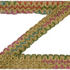 Sanskriti Vintage Sari Border Hand Embroidered 1Yd Indian Trim Ribbon Golden Lace