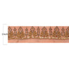 Sanskriti Vintage Border Antique Hand Beaded 1 YD Trim Sequins Pink Zari Lace