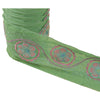 Sanskriti Vintage Sari Border Embroidered 1 YD Trim Sewing Green Craft Deco Lace