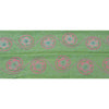 Sanskriti Vintage Sari Border Embroidered 1 YD Trim Sewing Green Craft Deco Lace