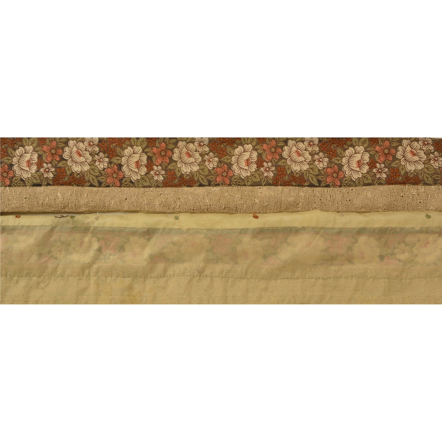 SANSKRITI VINTAGE Border Hand Biseled 1 YD Indian Trim Шитье Кремовое кружево