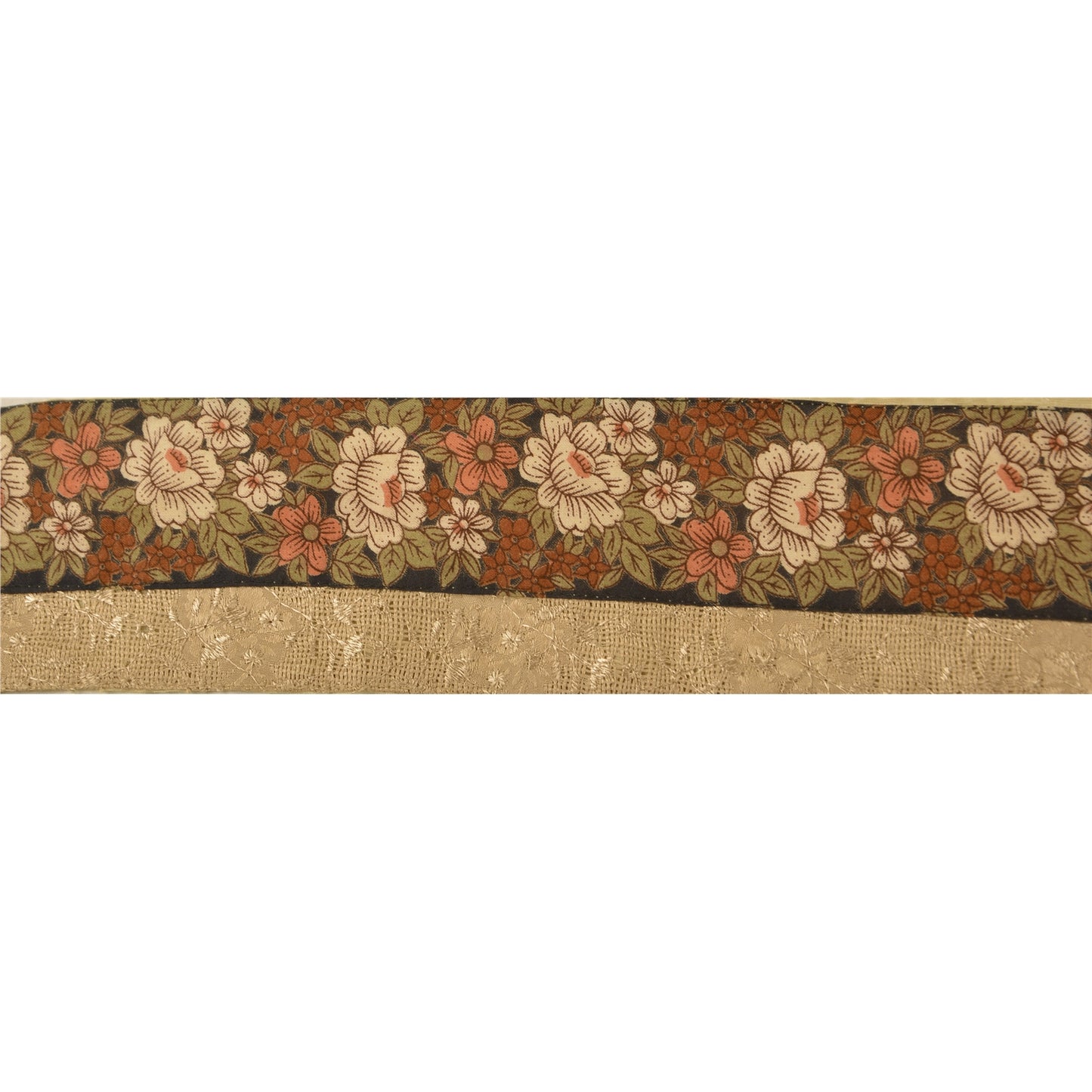 SANSKRITI VINTAGE Border Hand Biseled 1 YD Indian Trim Шитье Кремовое кружево