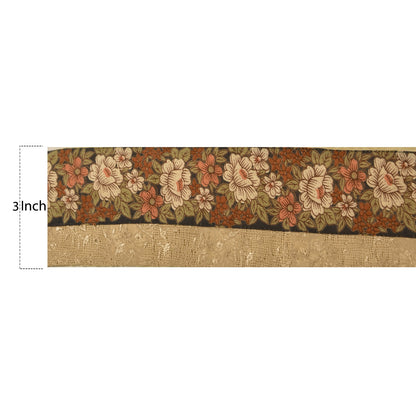 SANSKRITI VINTAGE Border Hand Biseled 1 YD Indian Trim Шитье Кремовое кружево