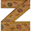 Sanskriti Vintage Sari Border Hand Beaded 1 Yd Indian Trim Craft Green Lace