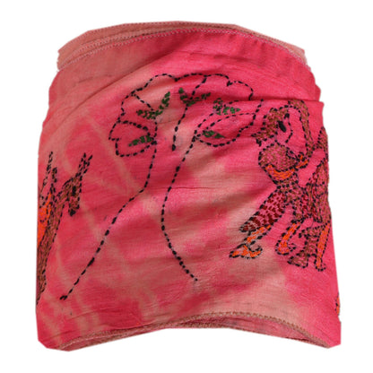 Sanskriti Vintage Kantha Sari Border Hand Embroidered 1Yd Trim Sewing Craft Lace