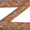 Sanskriti Vintage Sari Border Hand Embroidered 1Yd Craft Trim Ribbon Purple Lace