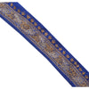Sanskriti Vintage Sari Border Hand Embroidered 1 Yd Indian Trim Ribbon Blue Lace