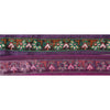 Sanskriti Vintage Kutch Sari Border Embroided 1 Yd Trim Sewing Craft Purple Lace