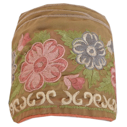 Sanskriti Vintage Sari Border Embroidered 1 Yd Trim Sewing Green Craft Lace