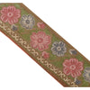 Sanskriti Vintage Sari Border Embroidered 1 Yd Trim Sewing Green Craft Lace