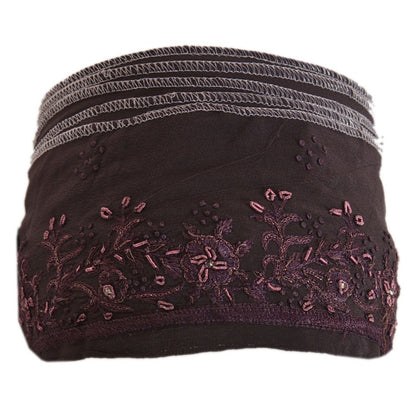 Sanskriti Vintage Sari Kant Håndperlet 1 Yard Indisk Kant Syning Sort Blonde