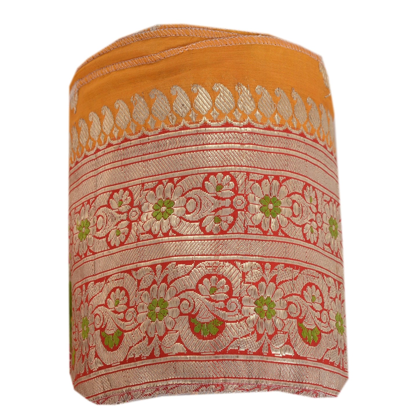 Sanskriti Vintage Sari Border Woven Brocade 1 Yd Trim Craft Sewing Red Zari Lace