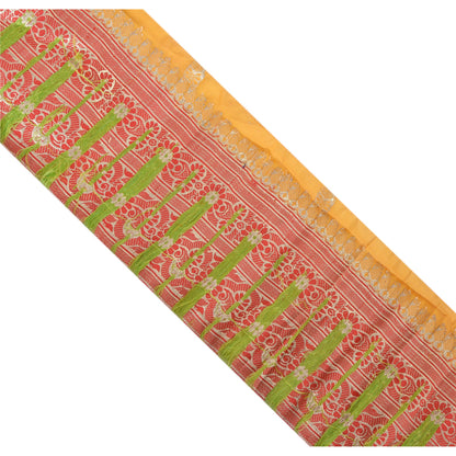 Sanskriti Vintage Sari Border Woven Brocade 1 Yd Trim Craft Sewing Red Zari Lace