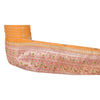 Sanskriti Vintage Sari Border Woven Brocade 1 Yd Trim Craft Sewing Red Zari Lace